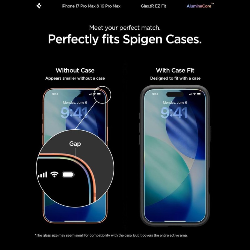 Spigen Glas.TR EZ Fit AC закалено стъкло 2 броя за iPhone 16 Pro Max / 17 Pro Max (Clear) - Spigen Glas.TR EZ Fit AC закалено стъкло 2 броя за iPhone 16 Pro Max / 17 Pro Max (Clear) - 8809971228510-AGL07907