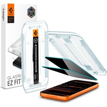 Spigen Glas.TR EZ Fit AC Privacy – предпазно стъкло 9H+ (2 броя) за iPhone 16 Pro Max / 17 Pro Max