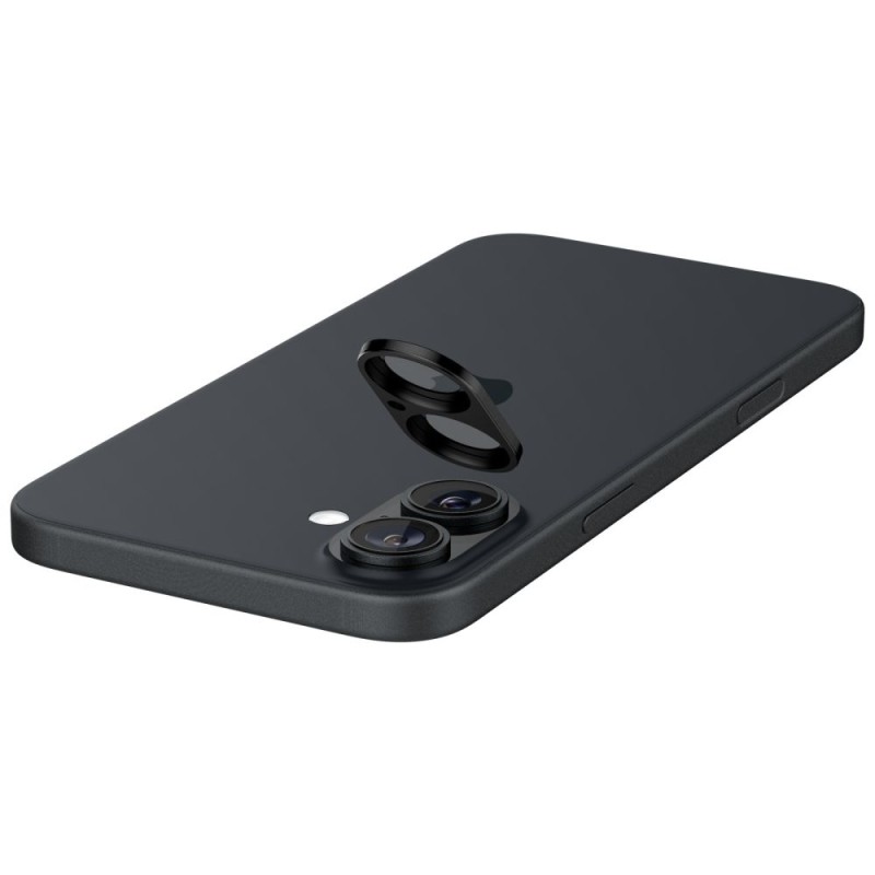Spigen Optik Glas.Tr защита за камера 2 броя за iPhone 16 / 16 Plus (черна) - Spigen Optik Glas.Tr защита за камера 2 броя за iPhone 16 / 16 Plus (черна) - 8809971228640-AGL07922