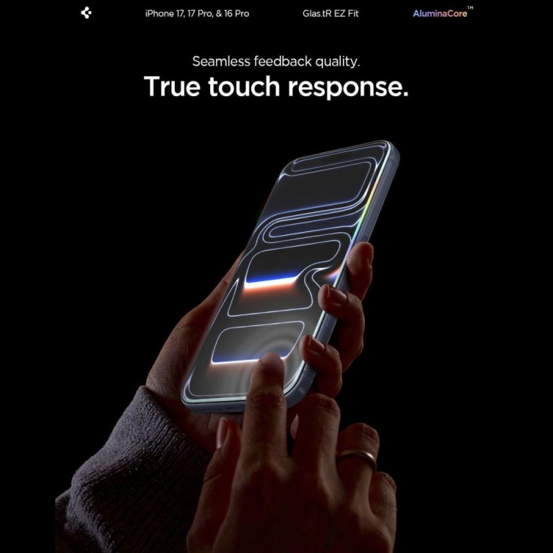 Spigen Glas.TR „EZ Fit AC” 2x темперирано стъкло (AluminaCore) за iPhone 16 Pro / 17 / 17 Pro CLEAR - Spigen Glas.TR „EZ Fit AC” 2x темперирано стъкло (AluminaCore) за iPhone 16 Pro / 17 / 17 Pro CLEAR - 8809971228695-AGL07928