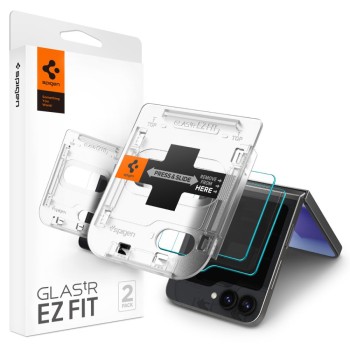 Spigen Glas.TR „EZ Fit“ 2-пак закалено стъкло за Galaxy Z Flip 5/6/7 FE CLEAR (SKU: 8809971229098-AGL07972)