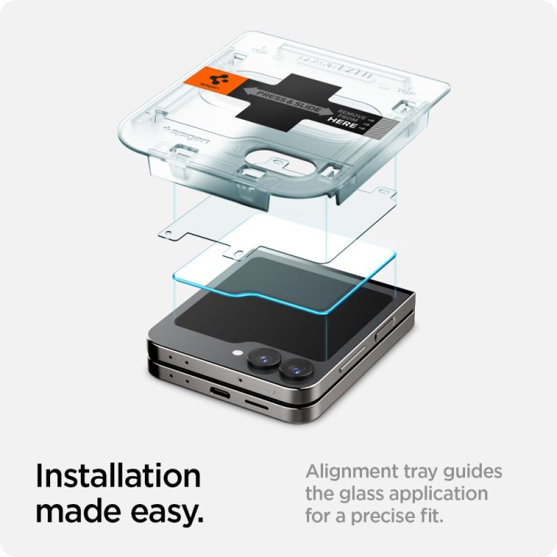 Spigen Glas.TR „EZ Fit“ 2-пак закалено стъкло за Galaxy Z Flip 5/6/7 FE CLEAR (SKU: 8809971229098-AGL07972) - Spigen Glas.TR „EZ Fit“ 2-пак закалено стъкло за Galaxy Z Flip 5/6/7 FE CLEAR (SKU: 8809971229098-AGL07972) - 8809971229098-AGL07972
