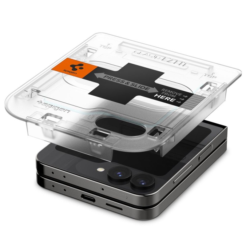 Spigen Glas.TR „EZ Fit“ 2-пак закалено стъкло за Galaxy Z Flip 5/6/7 FE CLEAR (SKU: 8809971229098-AGL07972) - Spigen Glas.TR „EZ Fit“ 2-пак закалено стъкло за Galaxy Z Flip 5/6/7 FE CLEAR (SKU: 8809971229098-AGL07972) - 8809971229098-AGL07972