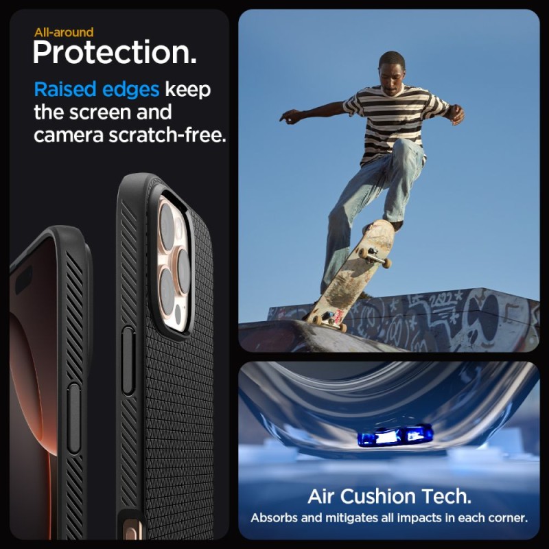 SPIGEN LIQUID AIR за iPhone 16 Pro Max (матово черно) - SPIGEN LIQUID AIR за iPhone 16 Pro Max (матово черно) - 8809971229241-ACS07988
