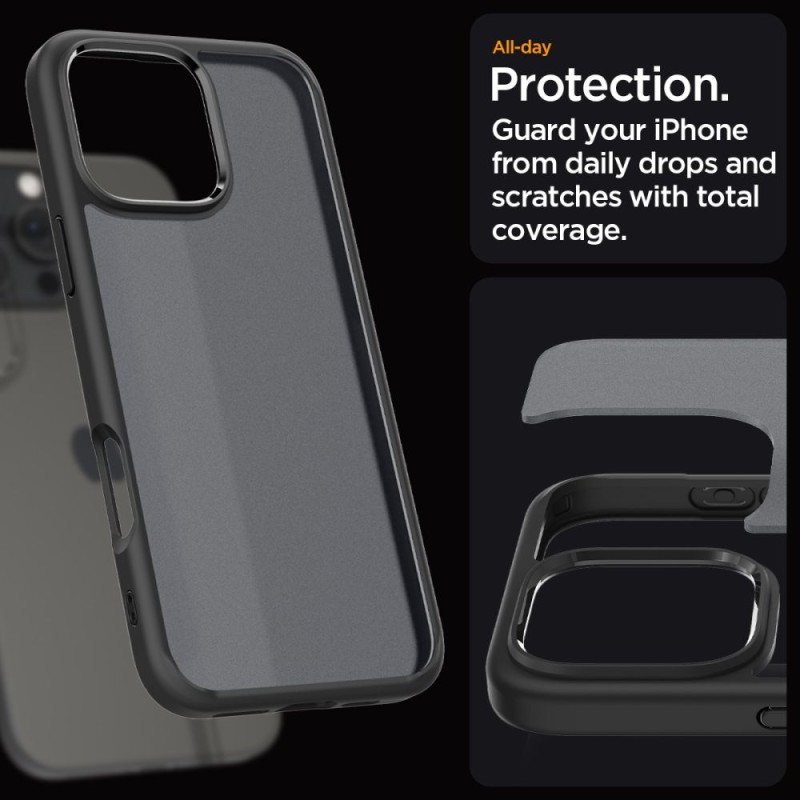 SPIGEN ULTRA HYBRID iPhone 16 Pro Max Frost Black - SPIGEN ULTRA HYBRID iPhone 16 Pro Max Frost Black - 8809971229319-ACS07995