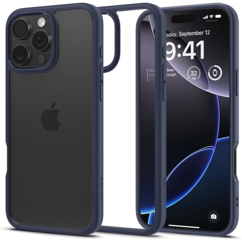 Spigen Ultra Hybrid за iPhone 16 Pro Max Navy Blue (SKU: 8809971229333-ACS07997) - Spigen Ultra Hybrid за iPhone 16 Pro Max Navy Blue (SKU: 8809971229333-ACS07997) - 8809971229333-ACS07997