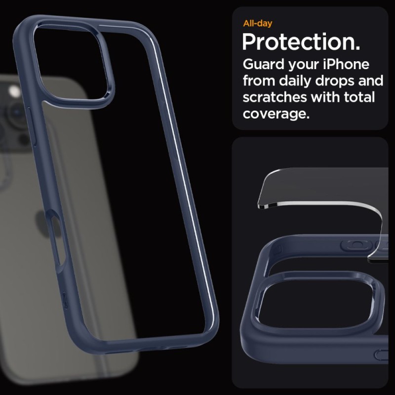 Spigen Ultra Hybrid за iPhone 16 Pro Max Navy Blue (SKU: 8809971229333-ACS07997) - Spigen Ultra Hybrid за iPhone 16 Pro Max Navy Blue (SKU: 8809971229333-ACS07997) - 8809971229333-ACS07997