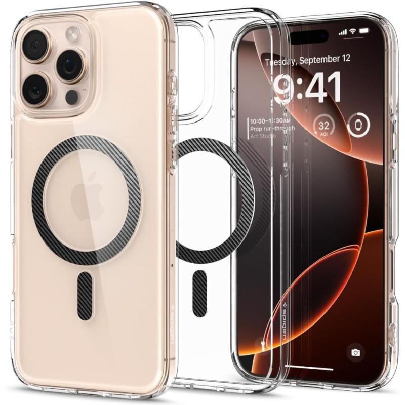 Spigen Ultra Hybrid MagSafe за iPhone 16 Pro Max Carbon Fiber (ACS08000) - Spigen Ultra Hybrid MagSafe за iPhone 16 Pro Max Carbon Fiber (ACS08000) - 8809971229364-ACS08000