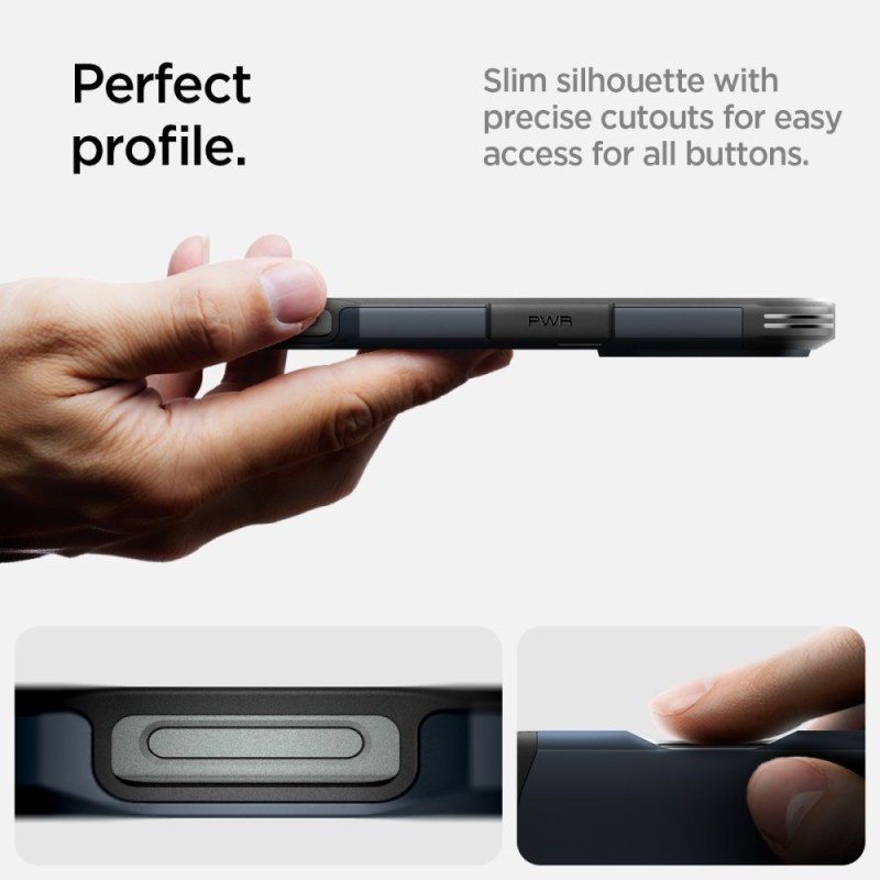 Spigen Tough Armor MagSafe за iPhone 16 Pro Max, Metal Slate - 8809971229500-ACS08014