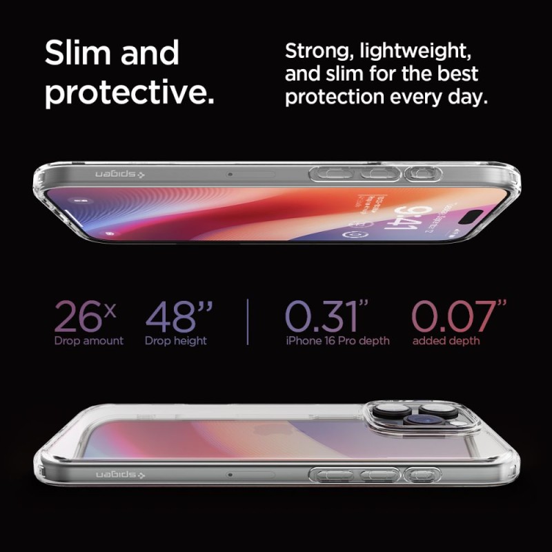 Spigen Ultra Hybrid iPhone 16 Pro Crystal Clear (ACS08121) - 8809971230339-ACS08121
