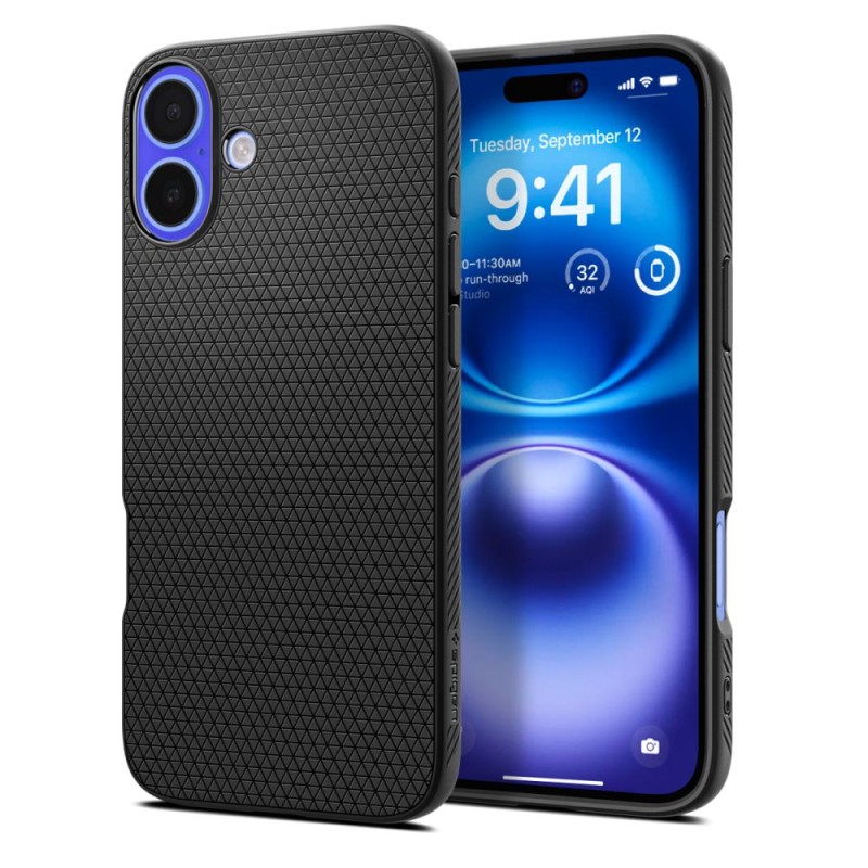 SPIGEN LIQUID AIR iPhone 16 Матово черно - SPIGEN LIQUID AIR iPhone 16 Матово черно - 8809971230896-ACS08194