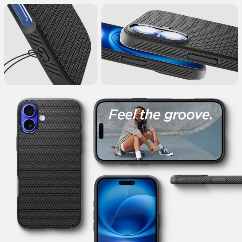 SPIGEN LIQUID AIR iPhone 16 Матово черно - SPIGEN LIQUID AIR iPhone 16 Матово черно - 8809971230896-ACS08194