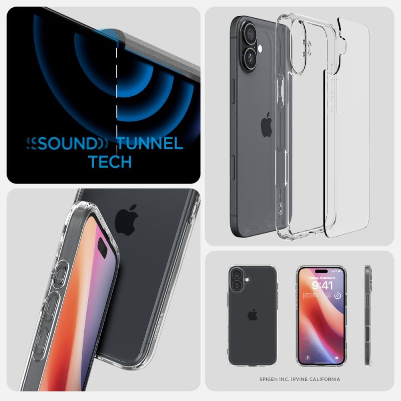 Spigen Ultra Hybrid за iPhone 16 Crystal Clear - Spigen Ultra Hybrid за iPhone 16 Crystal Clear - 8809971230926-ACS08197