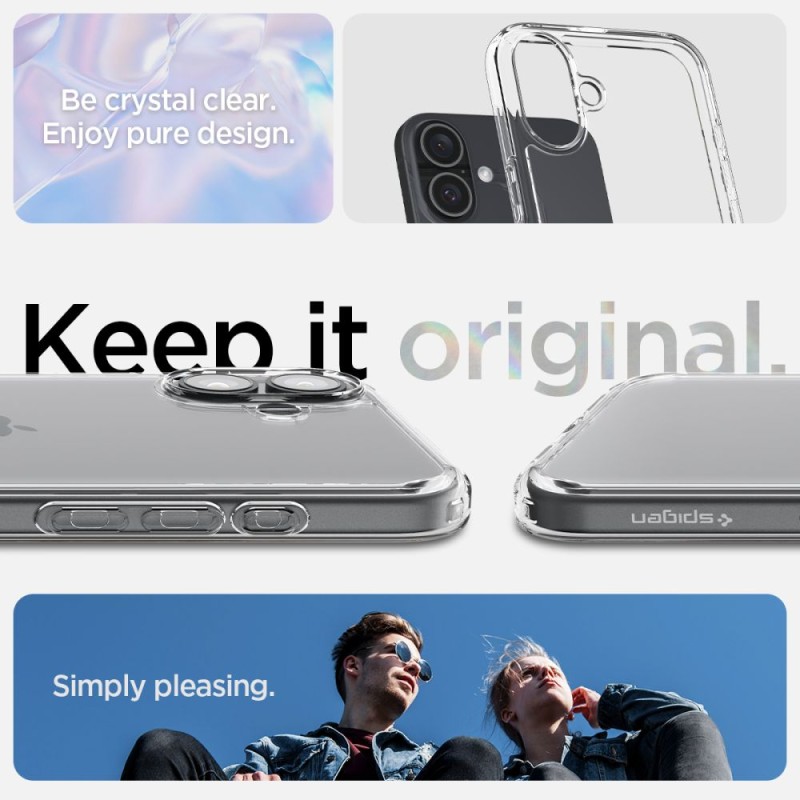 Spigen Ultra Hybrid за iPhone 16 Crystal Clear - Spigen Ultra Hybrid за iPhone 16 Crystal Clear - 8809971230926-ACS08197