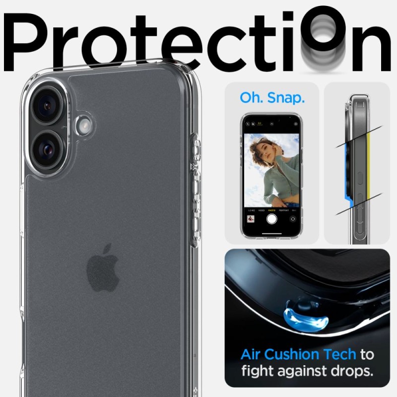 Spigen Ultra Hybrid за iPhone 16 Frost Clear - Spigen Ultra Hybrid за iPhone 16 Frost Clear - 8809971230940-ACS08199