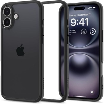 Spigen Ultra Hybrid за iPhone 16, матово черно