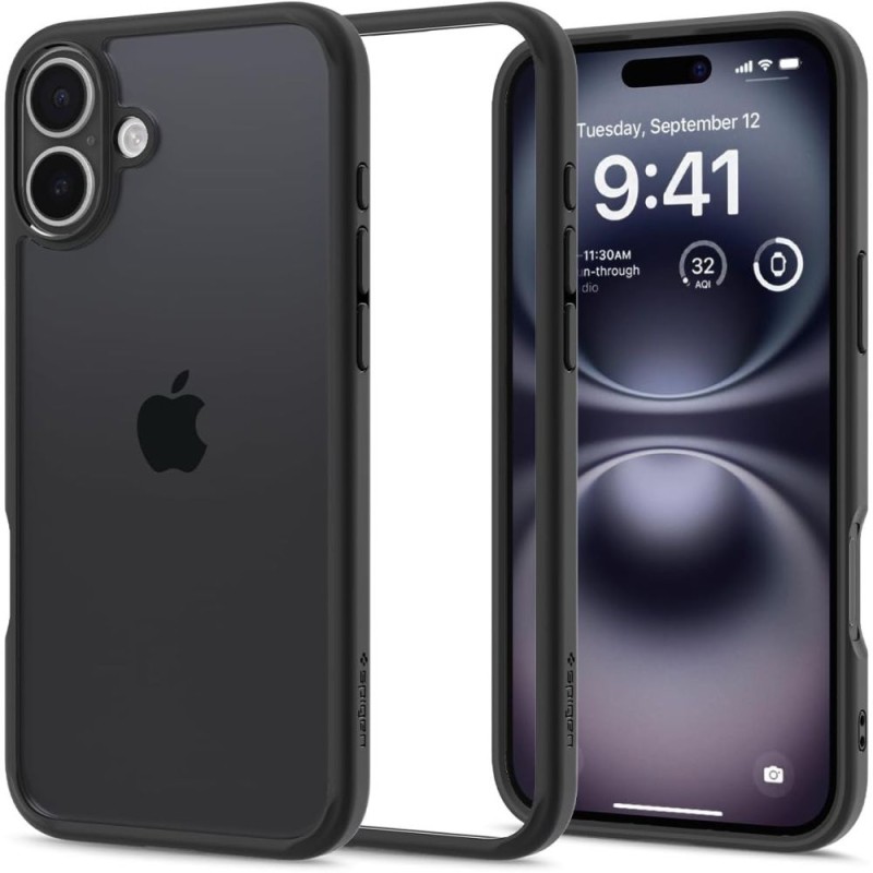 Spigen Ultra Hybrid за iPhone 16, матово черно - Spigen Ultra Hybrid за iPhone 16, матово черно - 8809971230964-ACS08201