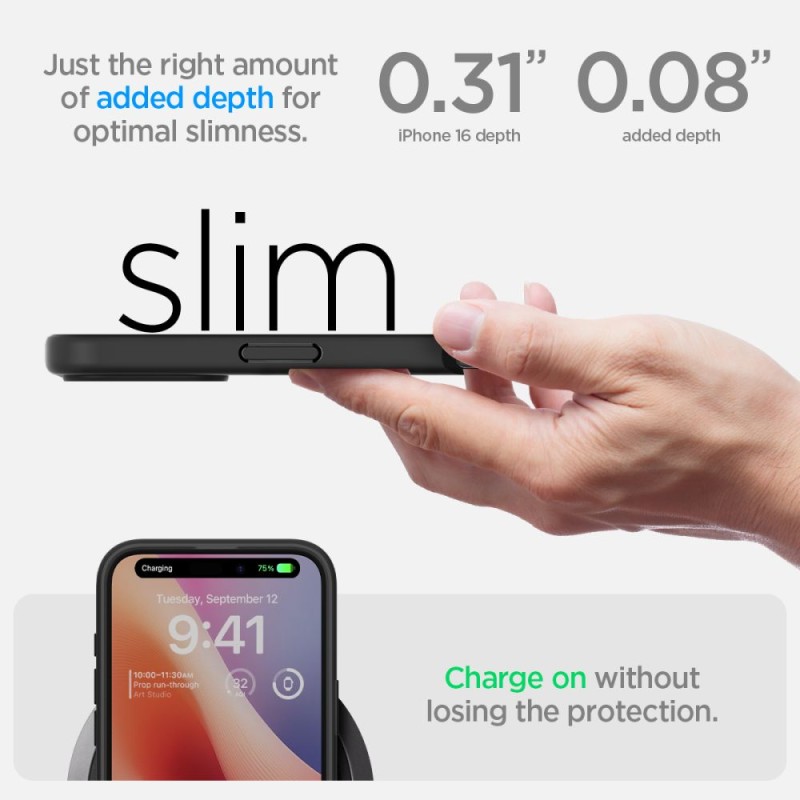 Spigen Ultra Hybrid за iPhone 16, матово черно - Spigen Ultra Hybrid за iPhone 16, матово черно - 8809971230964-ACS08201