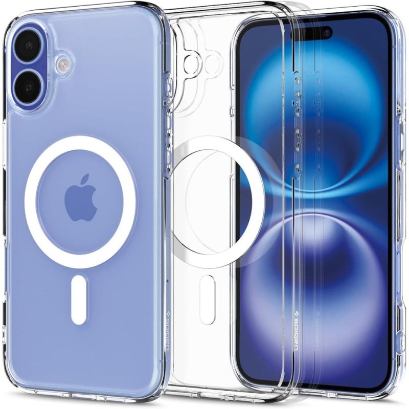 SPIGEN ULTRA HYBRID MagSafe кейс за iPhone 16 (бял) - SPIGEN ULTRA HYBRID MagSafe кейс за iPhone 16 (бял) - 8809971231008-ACS08205