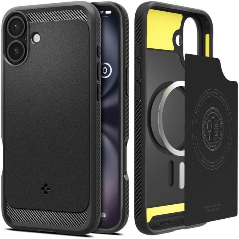 Spigen Rugged Armor MagSafe за iPhone 16 матово черно (SKU: 8809971231091-ACS08214) - Spigen Rugged Armor MagSafe за iPhone 16 матово черно (SKU: 8809971231091-ACS08214) - 8809971231091-ACS08214