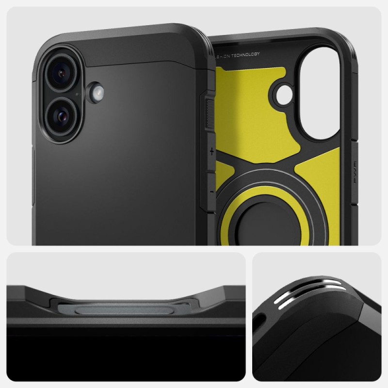 Spigen Tough Armor MagSafe за iPhone 16 (черен) - Spigen Tough Armor MagSafe за iPhone 16 (черен) - 8809971231114-ACS08216
