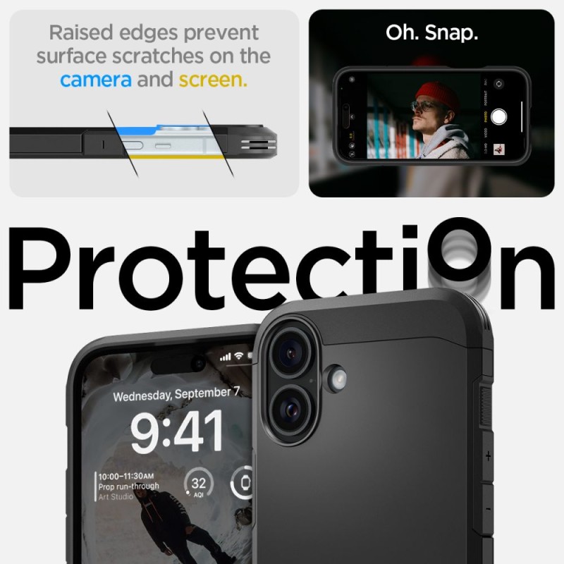 Spigen Tough Armor MagSafe за iPhone 16 (черен) - Spigen Tough Armor MagSafe за iPhone 16 (черен) - 8809971231114-ACS08216