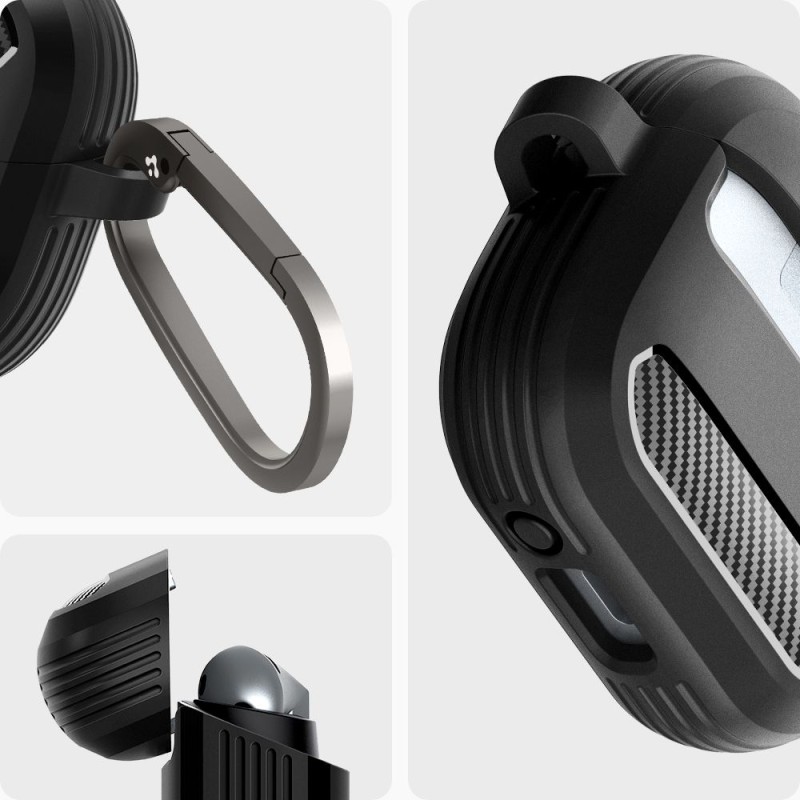 Spigen Rugged Armor за Samsung Galaxy Buds 3 / 3 FE / 3 Pro (matte black) - Spigen Rugged Armor за Samsung Galaxy Buds 3 / 3 FE / 3 Pro (matte black) - 8809971232012-ACS08330