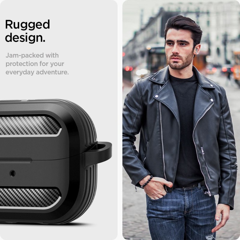 Spigen Rugged Armor за Samsung Galaxy Buds 3 / 3 FE / 3 Pro (matte black) - Spigen Rugged Armor за Samsung Galaxy Buds 3 / 3 FE / 3 Pro (matte black) - 8809971232012-ACS08330