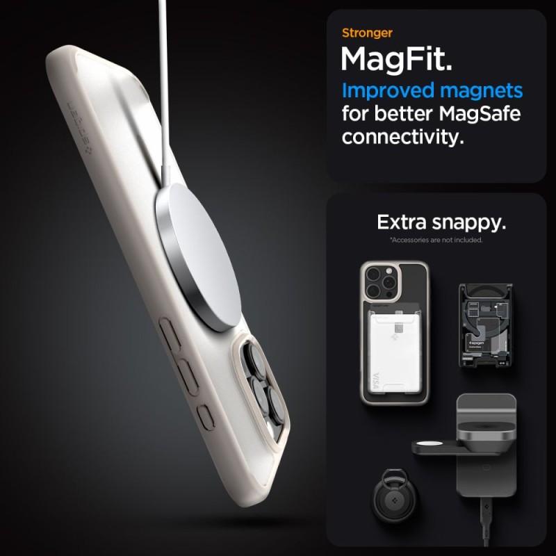 Spigen Ultra Hybrid MagSafe за iPhone 16 Pro Max, Frost Natural Titanium (SKU: 8809971232630-ACS08382) - Spigen Ultra Hybrid MagSafe за iPhone 16 Pro Max, Frost Natural Titanium (SKU: 8809971232630-ACS08382) - 8809971232630-ACS08382