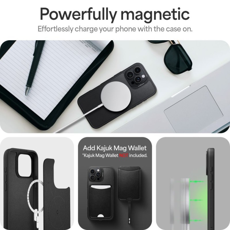 SPIGEN CYRILL KAJUK Classic Charm MagSafe калъф с каишка за iPhone 16 Pro Max Black - SPIGEN CYRILL KAJUK Classic Charm MagSafe калъф с каишка за iPhone 16 Pro Max Black - 8809971232814-ACS08400