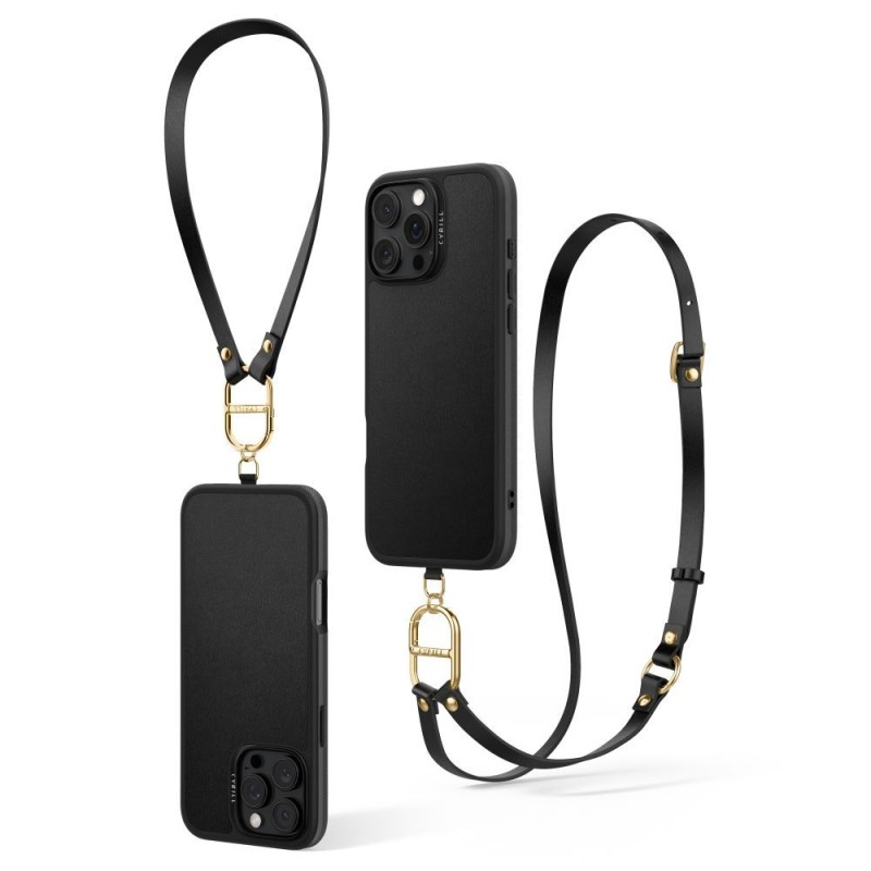 SPIGEN CYRILL KAJUK Classic Charm MagSafe калъф с каишка за iPhone 16 Pro Max Black - SPIGEN CYRILL KAJUK Classic Charm MagSafe калъф с каишка за iPhone 16 Pro Max Black - 8809971232814-ACS08400
