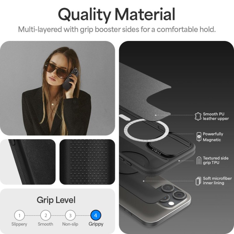 Spigen Cyrill Kajuk Classic Charm MagSafe Case за iPhone 16 Pro (Black) - Spigen Cyrill Kajuk Classic Charm MagSafe Case за iPhone 16 Pro (Black) - 8809971232906-ACS08409