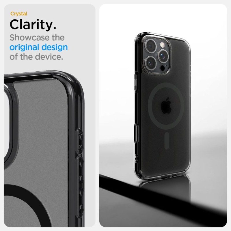Spigen Ultra Hybrid „T” MagSafe за iPhone 16 Pro Max, Frost Black - 8809971233637-ACS08507