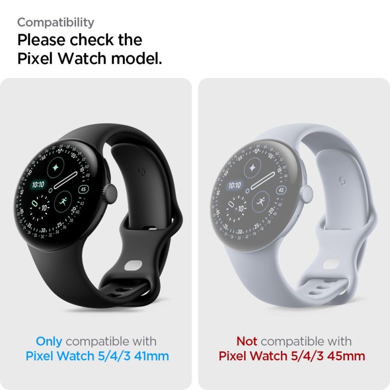 Spigen Elite Shield EZ Fit хидрогелно фолио 2-пак за Google Pixel Watch 3/4/5 (41 мм) прозрачен