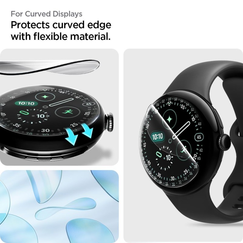 Spigen Elite Shield EZ Fit хидрогелно фолио 2-пак за Google Pixel Watch 3/4/5 (41 мм) прозрачен