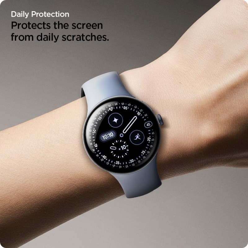 Spigen Elite Shield „EZ Fit” хидрогелно фолио 2-пак за Google Pixel Watch 3/4/5 (45 mm) прозрачно