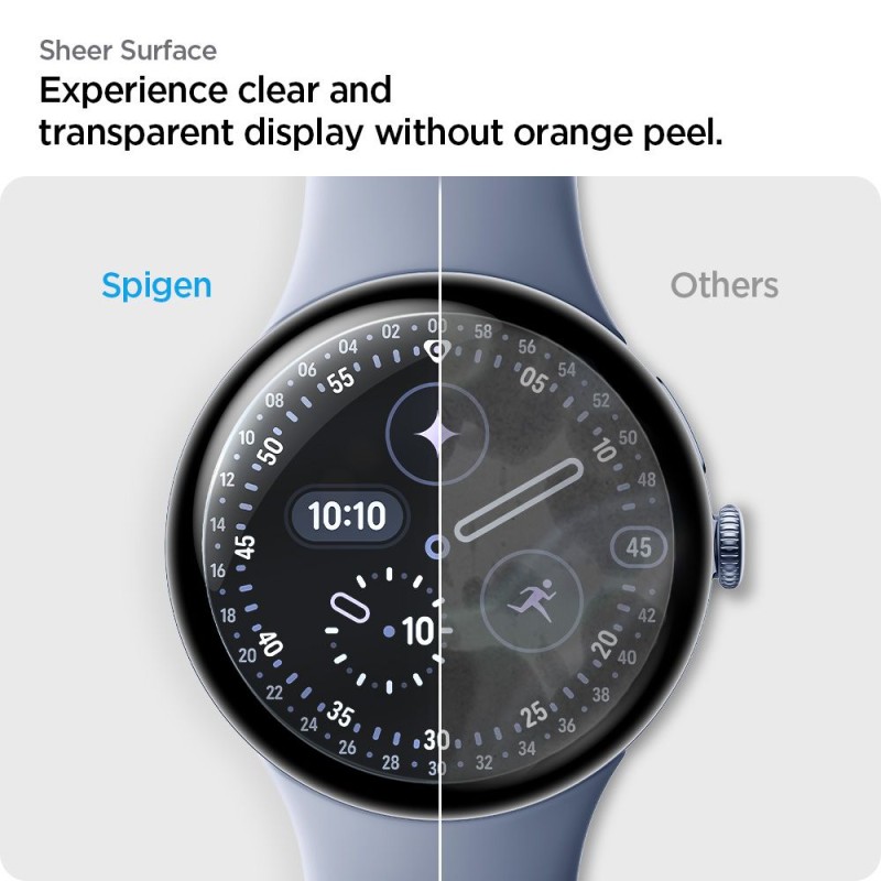 Spigen Elite Shield „EZ Fit” хидрогелно фолио 2-пак за Google Pixel Watch 3/4/5 (45 mm) прозрачно