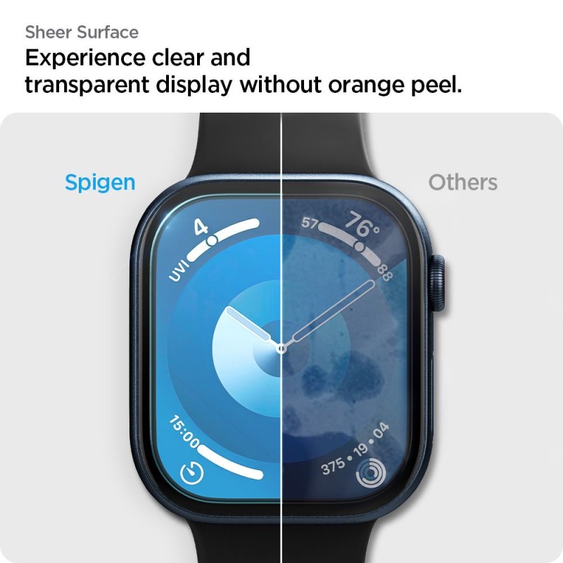Spigen Elite Shield „EZ Fit” хидрогелно фолио за Apple Watch 10/11 (42 мм) – прозрачно, 2 броя - 8809971234269-AFL08580