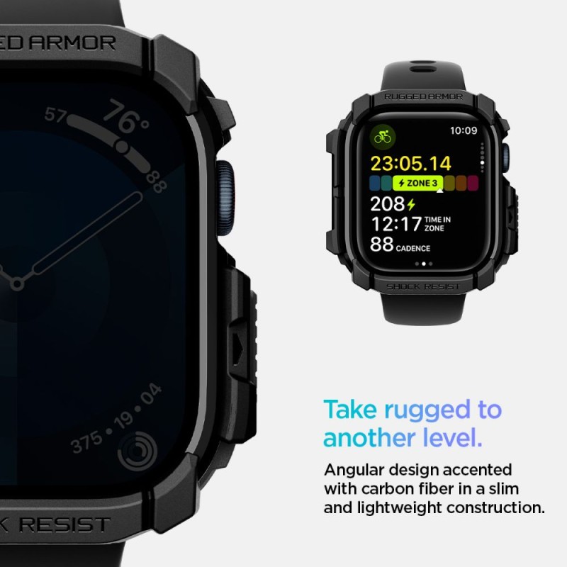 SPIGEN RUGGED ARMOR за Apple Watch 10 / 11 (42 мм) – матово черно - SPIGEN RUGGED ARMOR за Apple Watch 10 / 11 (42 мм) – матово черно - 8809971234313-ACS08585