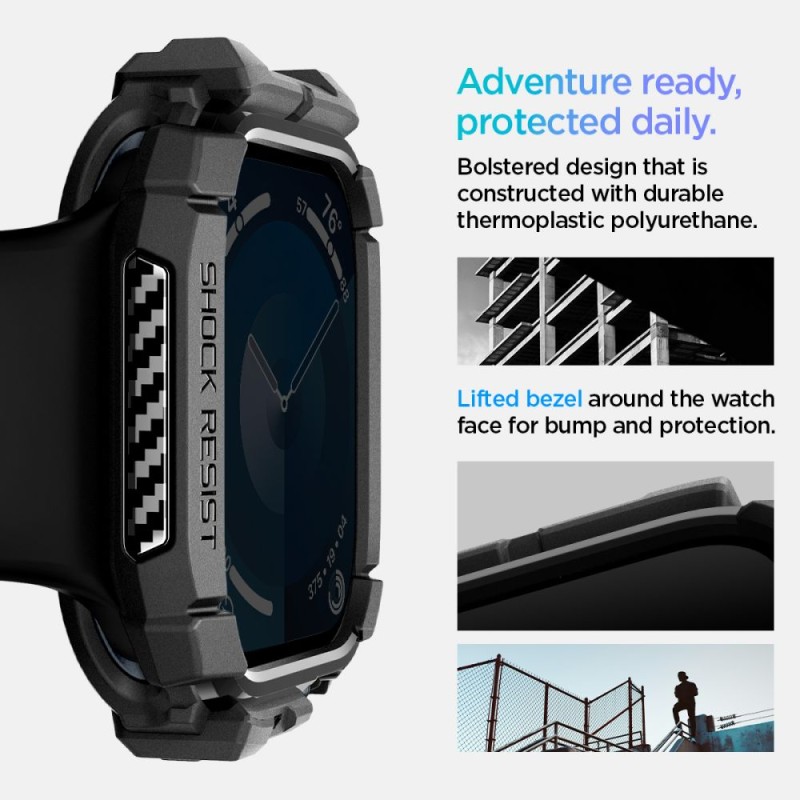 SPIGEN RUGGED ARMOR за Apple Watch 10 / 11 (46 мм) – матово черно - SPIGEN RUGGED ARMOR за Apple Watch 10 / 11 (46 мм) – матово черно - 8809971234412-ACS08597