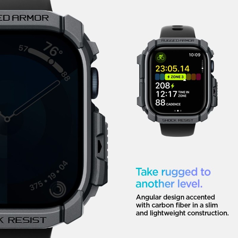 SPIGEN RUGGED ARMOR за Apple Watch 10 / 11 (46 мм) тъмно сиво - 8809971234429-ACS08598
