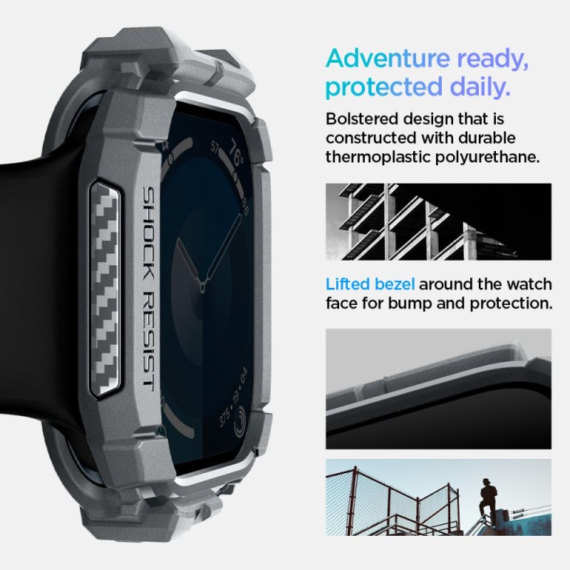 SPIGEN RUGGED ARMOR за Apple Watch 10 / 11 (46 мм) тъмно сиво - 8809971234429-ACS08598
