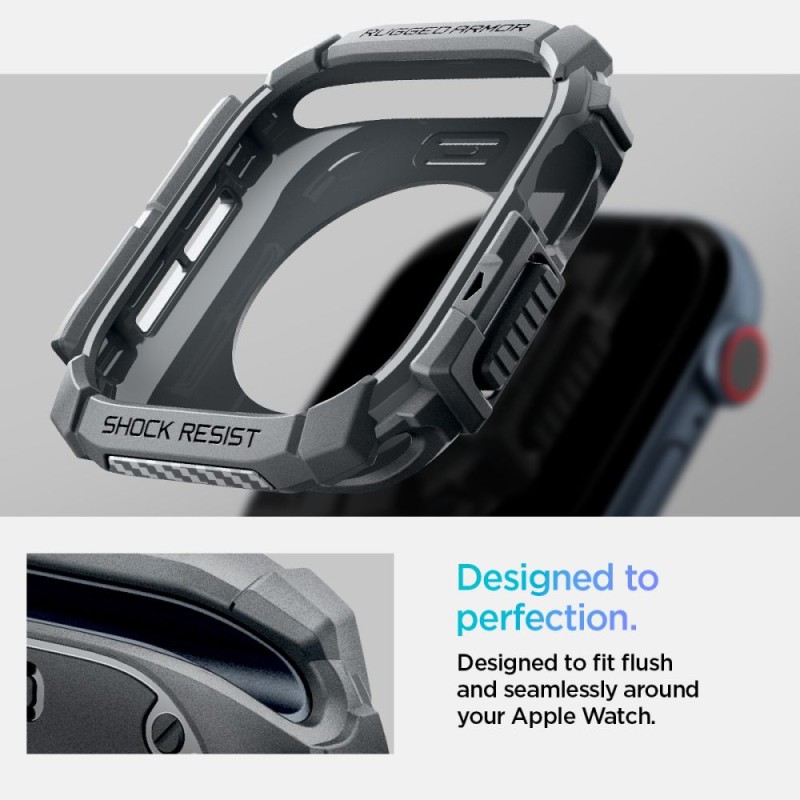 SPIGEN RUGGED ARMOR за Apple Watch 10 / 11 (46 мм) тъмно сиво - 8809971234429-ACS08598