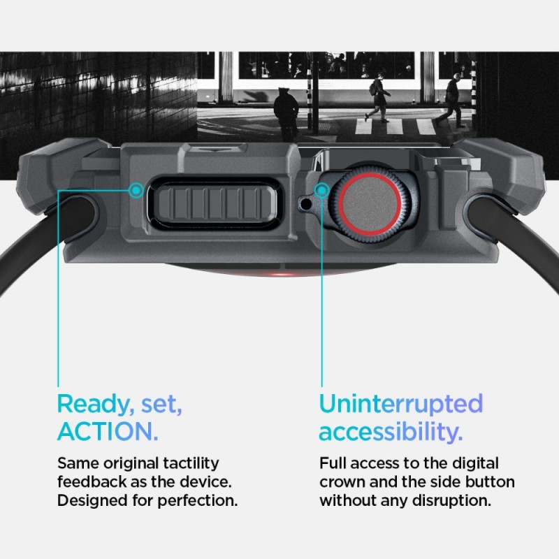 SPIGEN RUGGED ARMOR за Apple Watch 10 / 11 (46 мм) тъмно сиво - 8809971234429-ACS08598