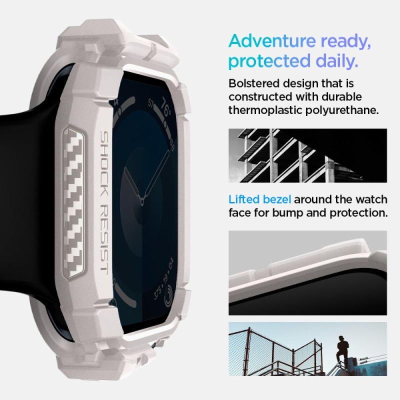Spigen Rugged Armor за Apple Watch 10/11 (46 мм) Dune Beige - 8809971234443-ACS08600