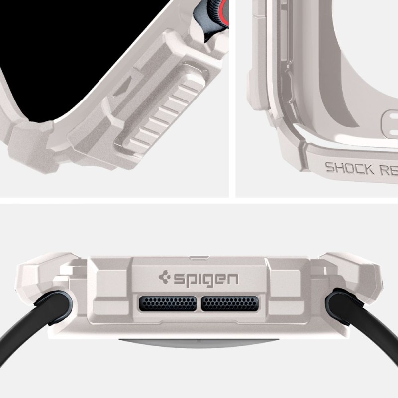 Spigen Rugged Armor за Apple Watch 10/11 (46 мм) Dune Beige - 8809971234443-ACS08600