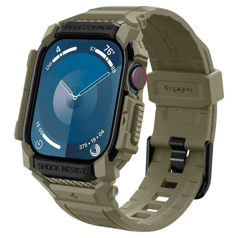 SPIGEN RUGGED ARMOR „PRO” каишка за Apple Watch 10 / 11 (46 мм) VINTAGE KHAKI - 8809971234528-ACS08608