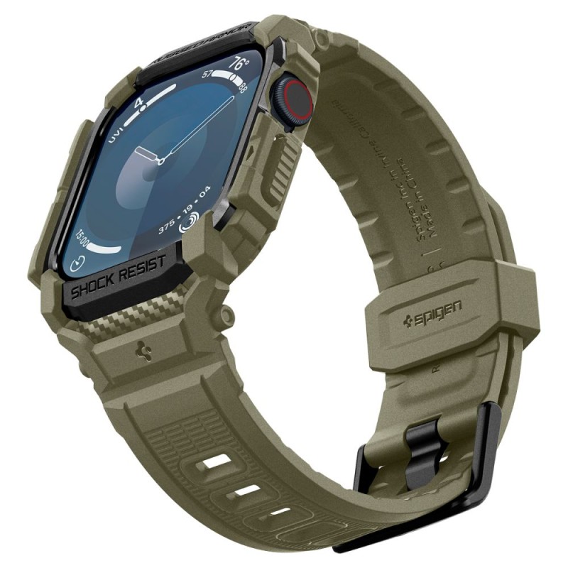 SPIGEN RUGGED ARMOR „PRO” каишка за Apple Watch 10 / 11 (46 мм) VINTAGE KHAKI - 8809971234528-ACS08608