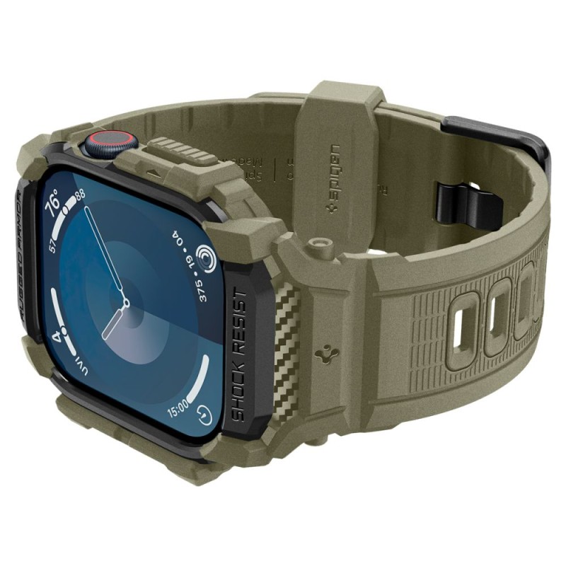 SPIGEN RUGGED ARMOR „PRO” каишка за Apple Watch 10 / 11 (46 мм) VINTAGE KHAKI - 8809971234528-ACS08608