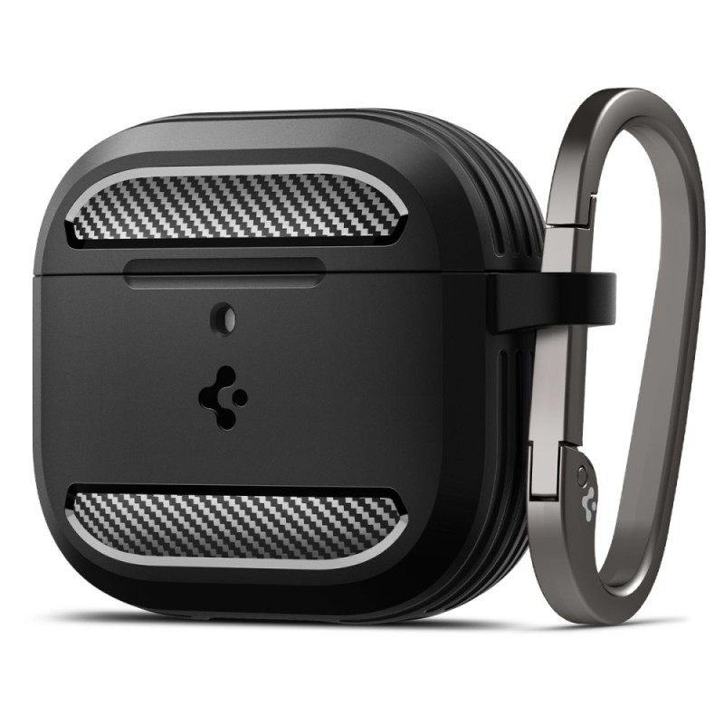 Spigen Rugged Armor калъф за Apple AirPods 4 матово черен - Spigen Rugged Armor калъф за Apple AirPods 4 матово черен - 8809971234788-ACS08642